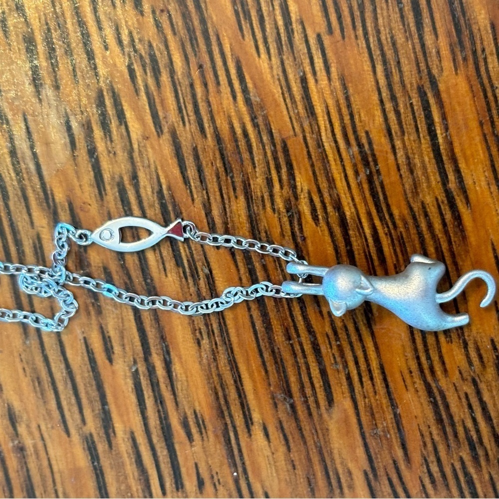 Italian 925 Silver Cat Pendant Necklace - Picture 12 of 12